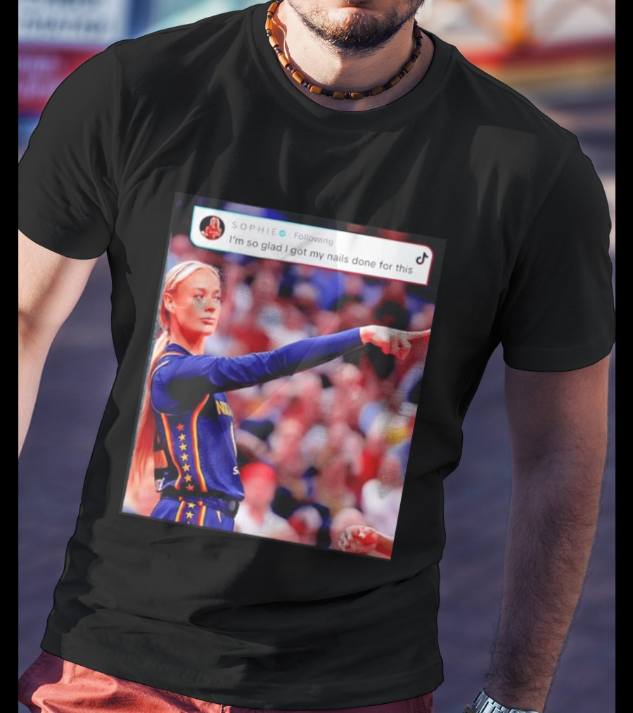 Sophie Cunningham Pointing I'm So Glad I Got My Nails Done Basketball Moment T-Shirt