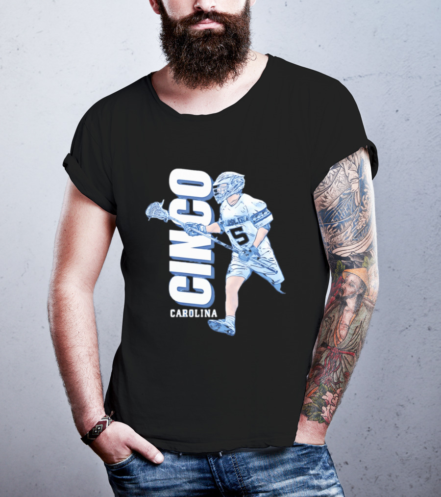 Cinco Carolina Peter Thomann Lacrosse Player Number 5 T-Shirt