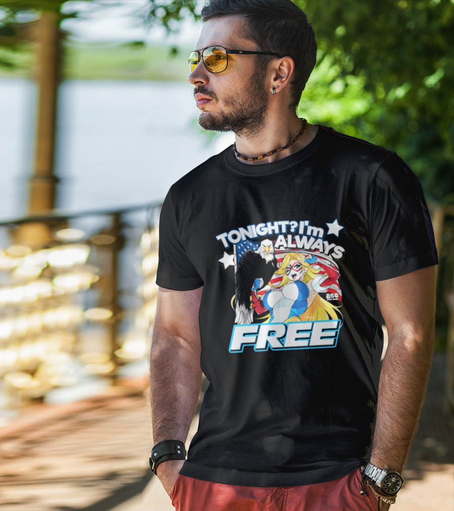 TONIGHT I'm Always Free America's 250th Anniversary 1776 2026 USA Flag Heroine T-Shirt