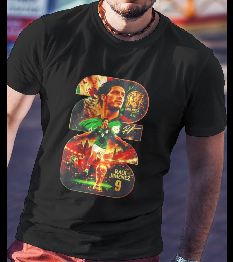 Raul Jimenez 9 Mexico Soccer Legend T-Shirt