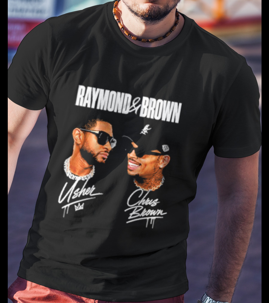 Raymond And Brown Usher Chris Brown Signatures T-Shirt