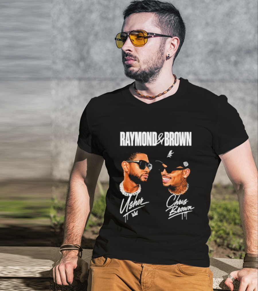 Raymond And Brown Usher Chris Brown Signatures T-Shirt