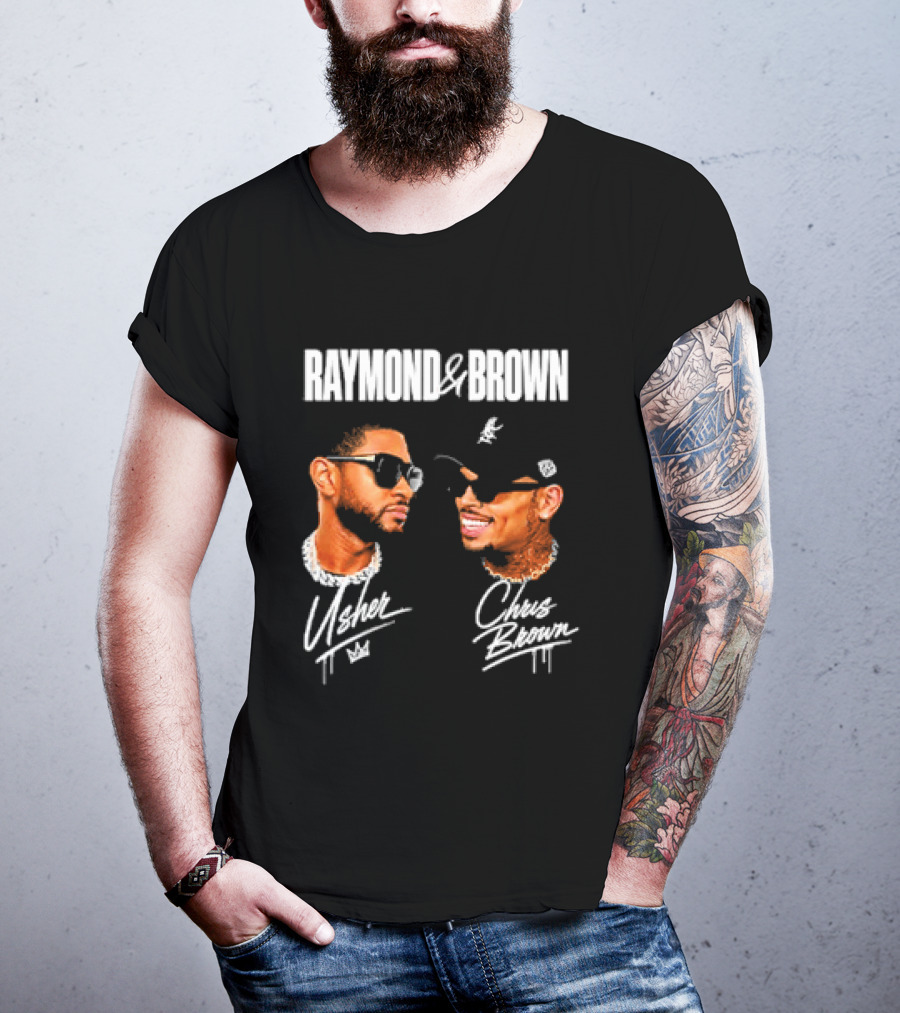 Raymond And Brown Usher Chris Brown Signatures T-Shirt
