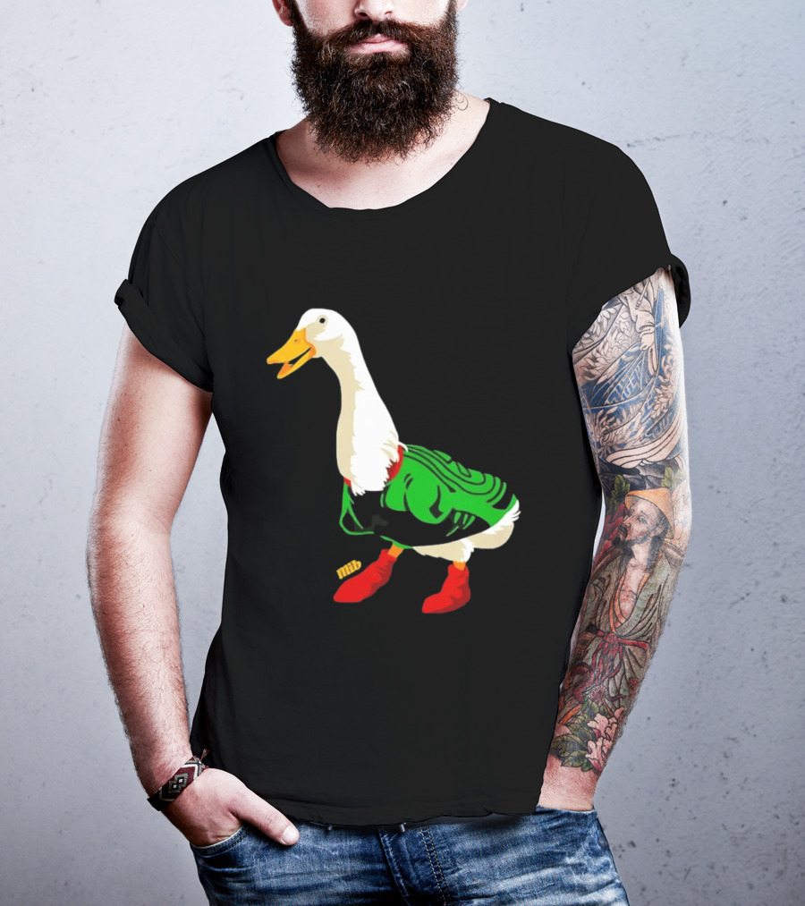 Y Si Si Duck Funny Quirky Cartoon Character In Bright Outfit T-Shirt