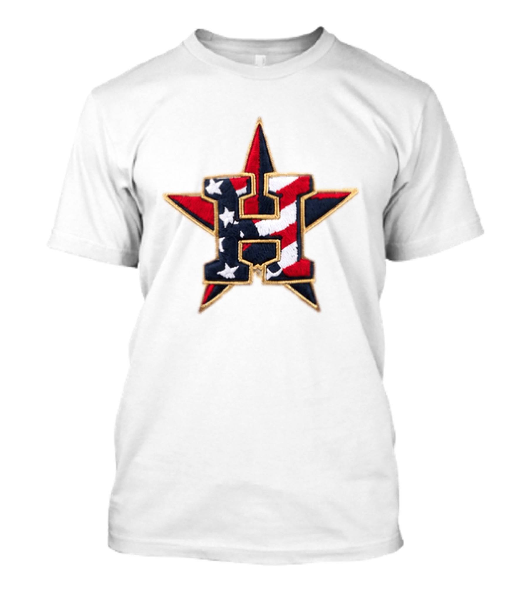 Astros Patriotic American Flag 2026 4th Of July Star H T-Shirt