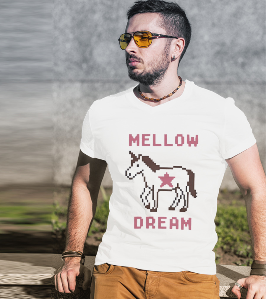 Mellow Dream Pixel Unicorn Star T-Shirt