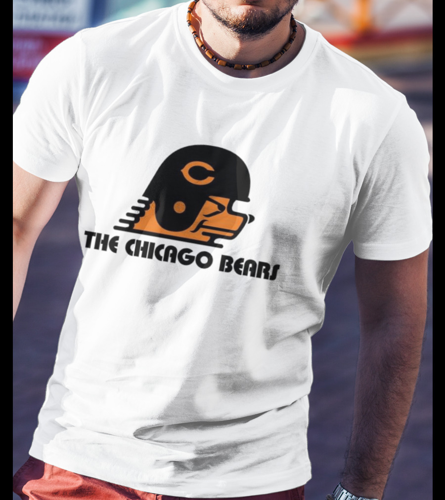 The Chicago Bears Helmet Logo And Balaclava T-Shirt