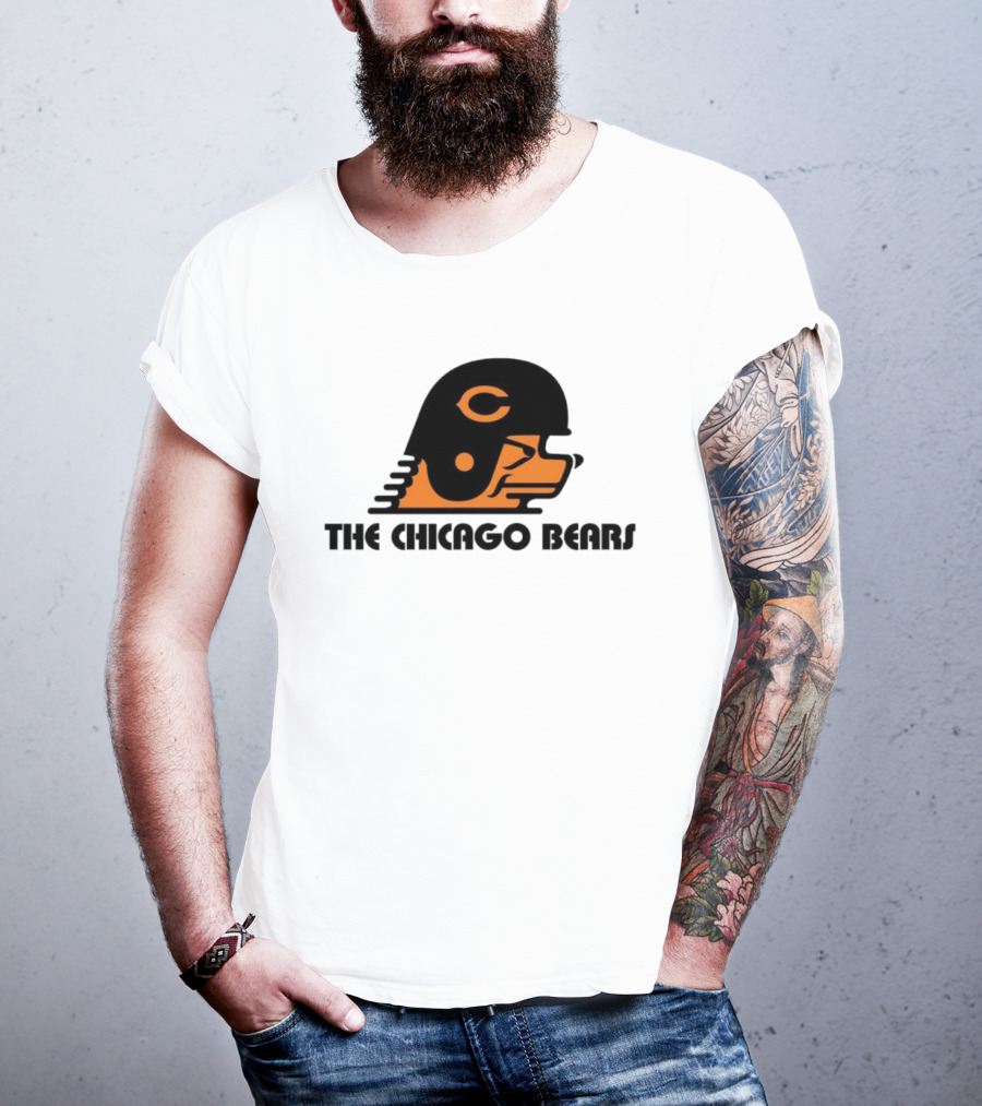 The Chicago Bears Helmet Logo And Balaclava T-Shirt
