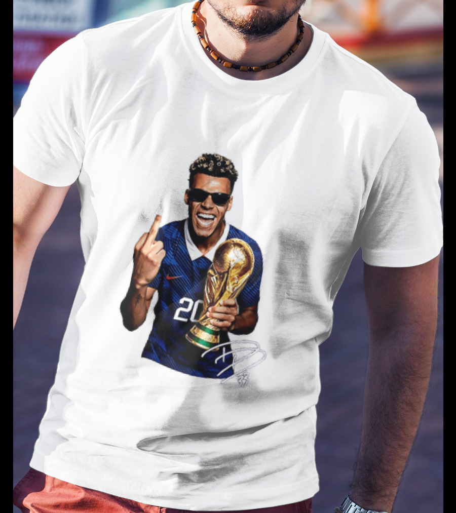 Desire Doue France National Team 20 Trophy Celebration Gesture T-Shirt