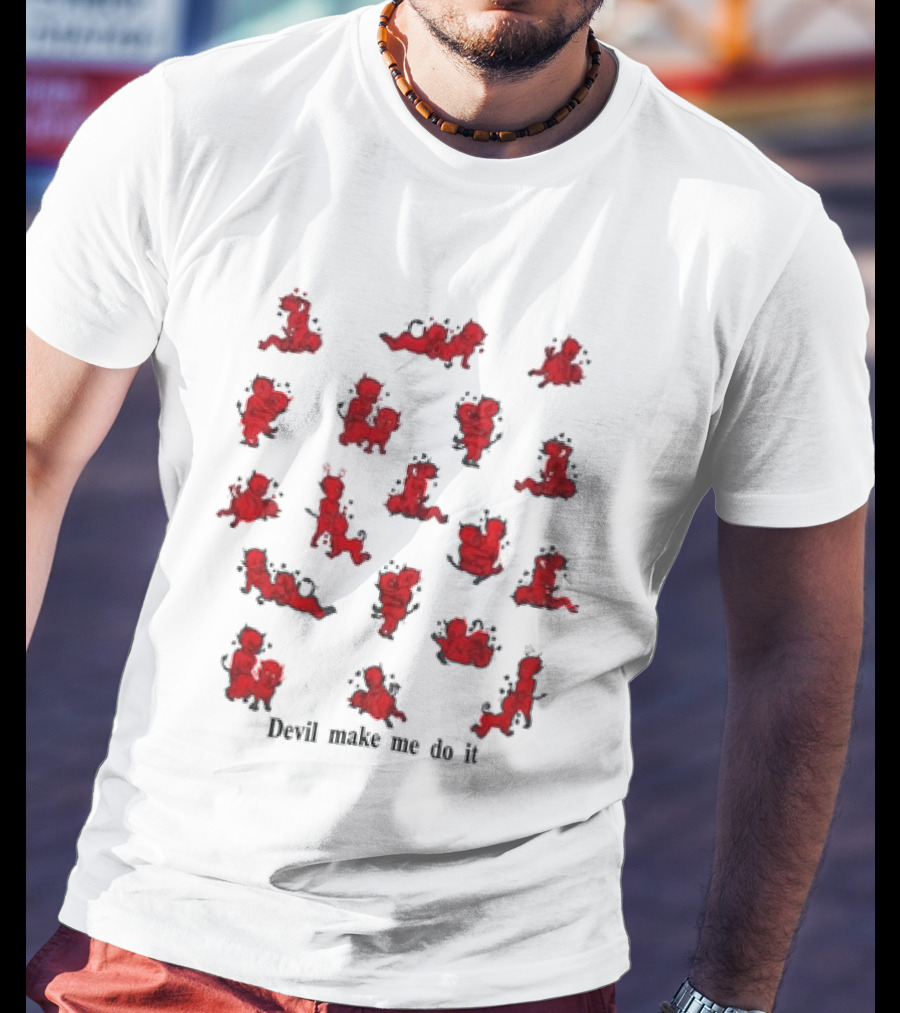 Drake Devil Make Me Do It Mischievous Red Cartoon Characters T-Shirt