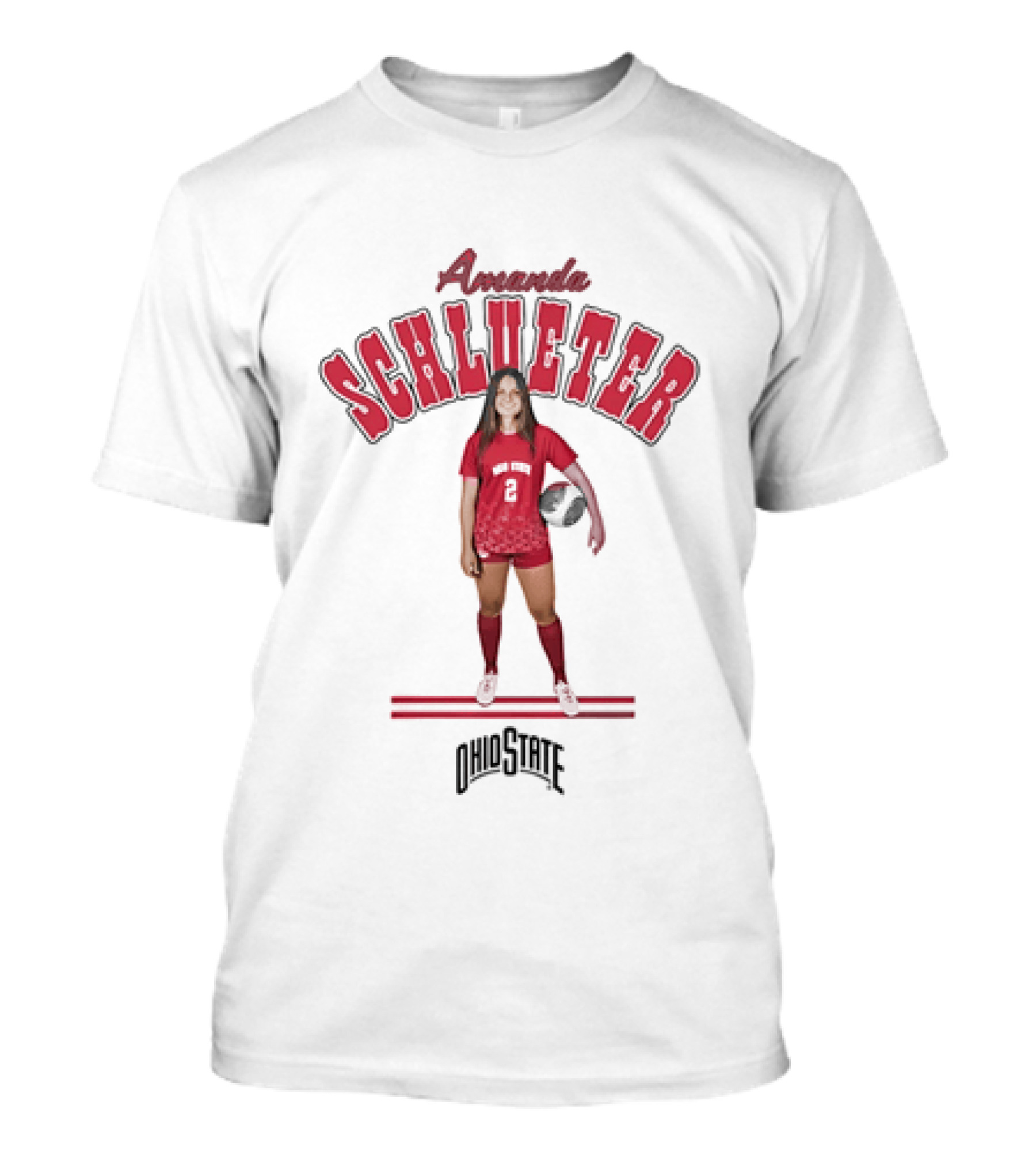 Amanda Schlueter Ohio State Buckeyes Soccer Player T-Shirt