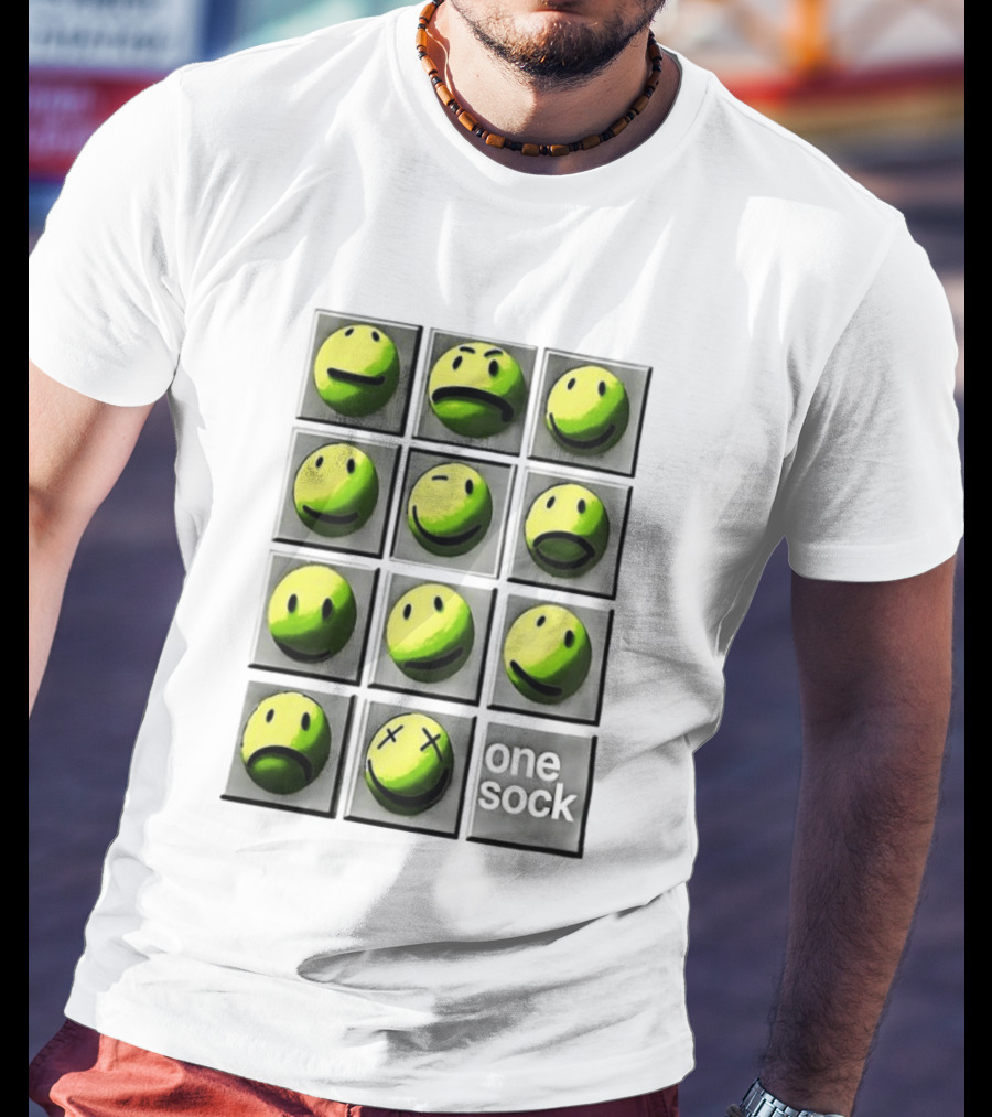 Emotions Smile Face Expressions One Sock T-Shirt