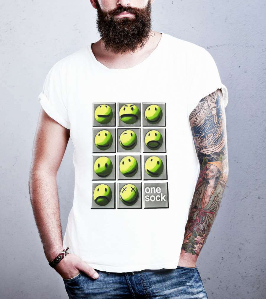 Emotions Smile Face Expressions One Sock T-Shirt