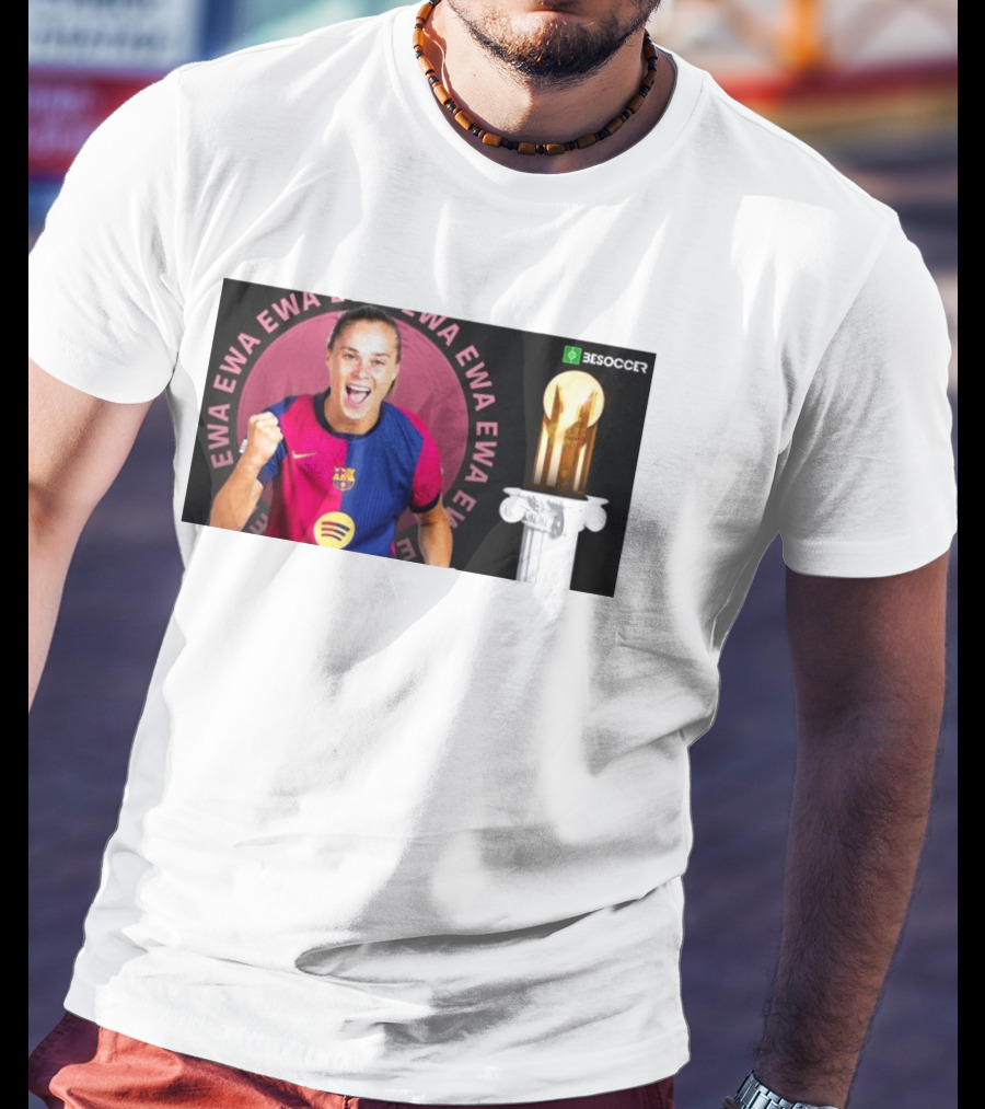 Ewa Pajor 2025 Gerd Muller Trophy Winner Barcelona FC BeSoccer T-Shirt