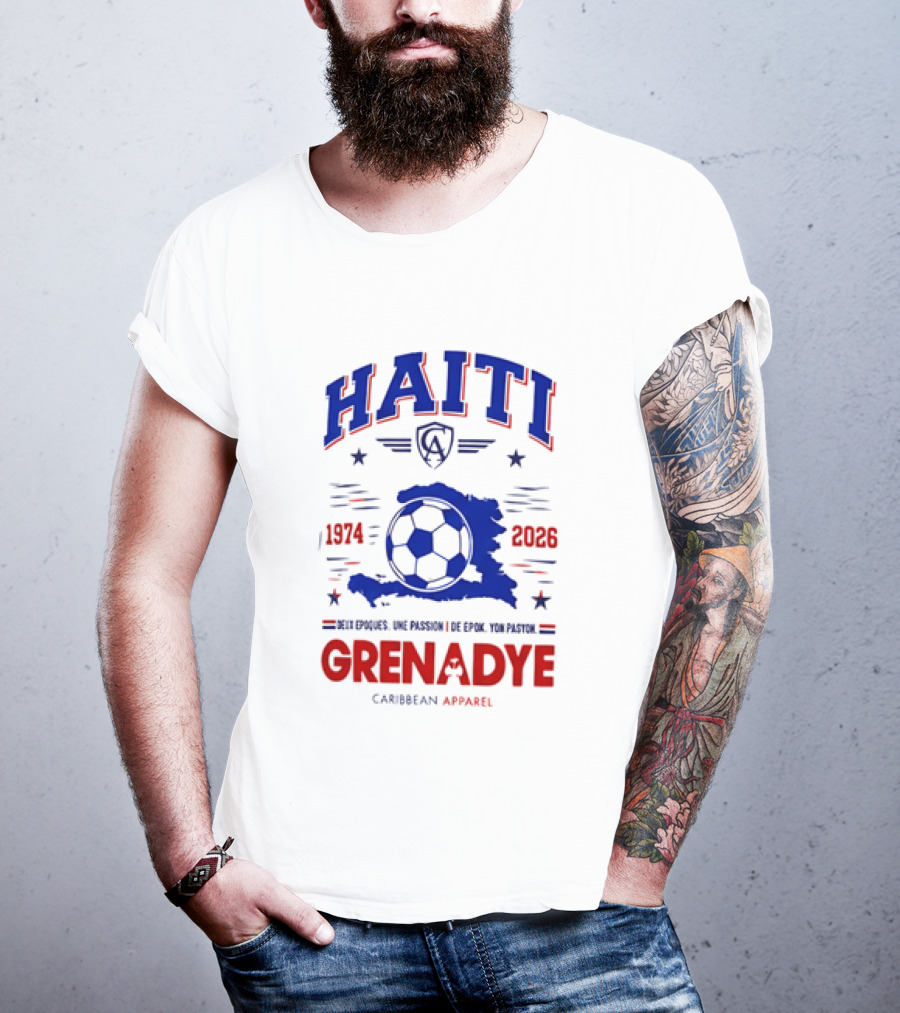 Haiti 1974 2026 Grenadye Haitian Football Caribbean Annakil T-Shirt
