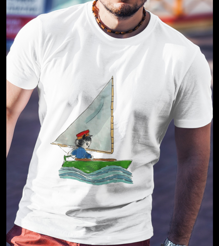 Sailing Kitty With Red Hat I Need To Return From Whence I Came Bestie T-Shirt