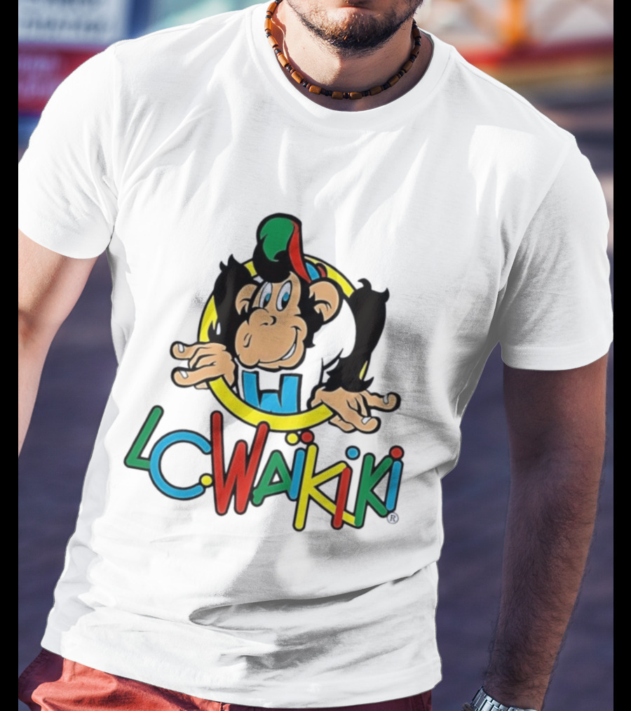 LC Waikiki Colorful Cartoon Monkey T-Shirt
