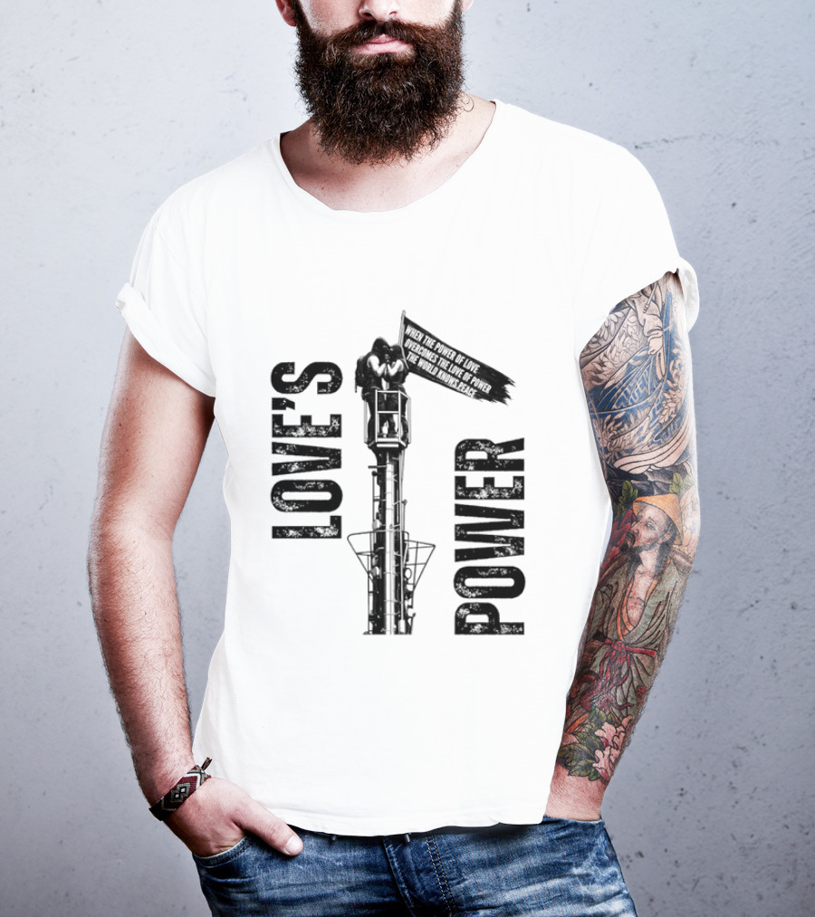 Love's Power Angela Nikolau And Ivan Beerkus Tower Embrace T-Shirt