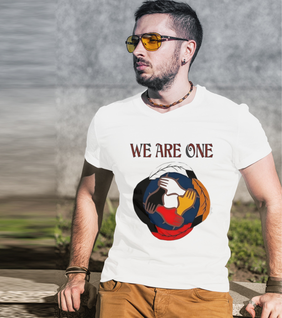 We Are One Multicolored Unity Hands T-Shirt