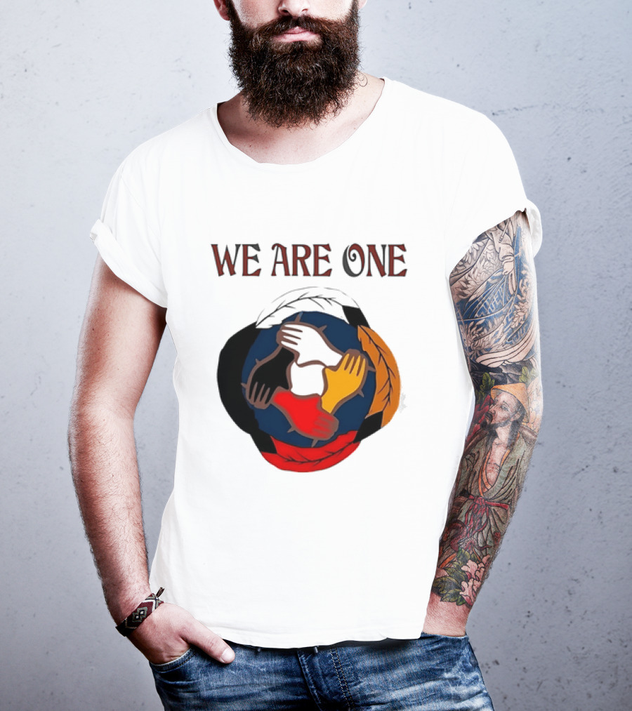We Are One Multicolored Unity Hands T-Shirt