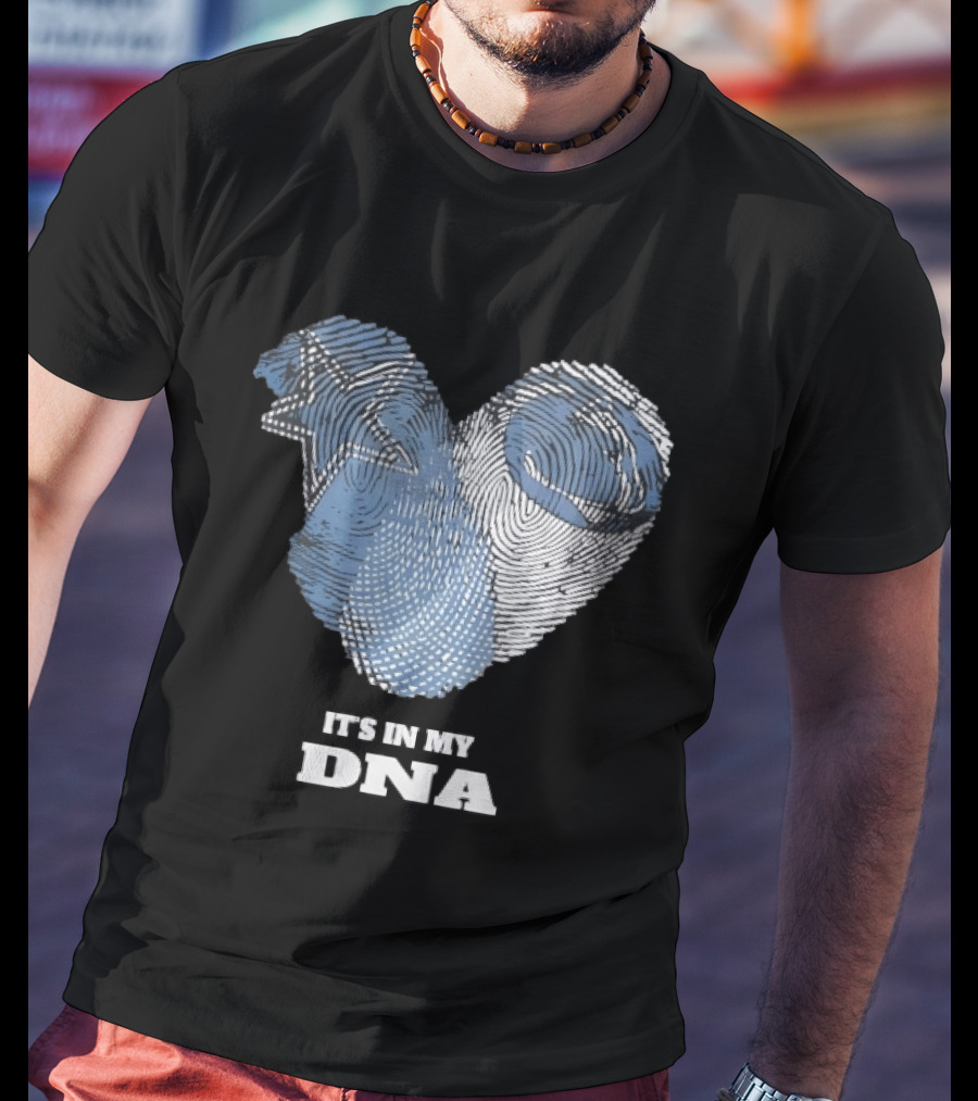 Dallas Cowboys Heart It's In My DNA Football Team Fan Pride T-Shirt