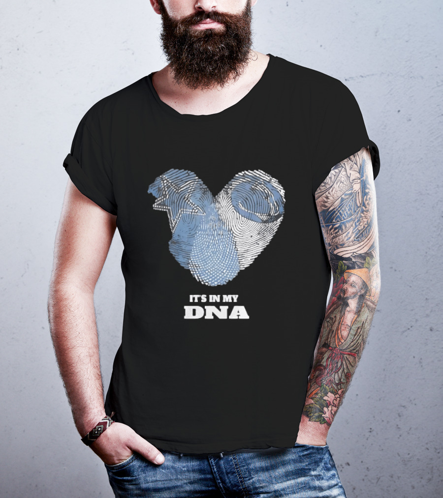 Dallas Cowboys Heart It's In My DNA Football Team Fan Pride T-Shirt