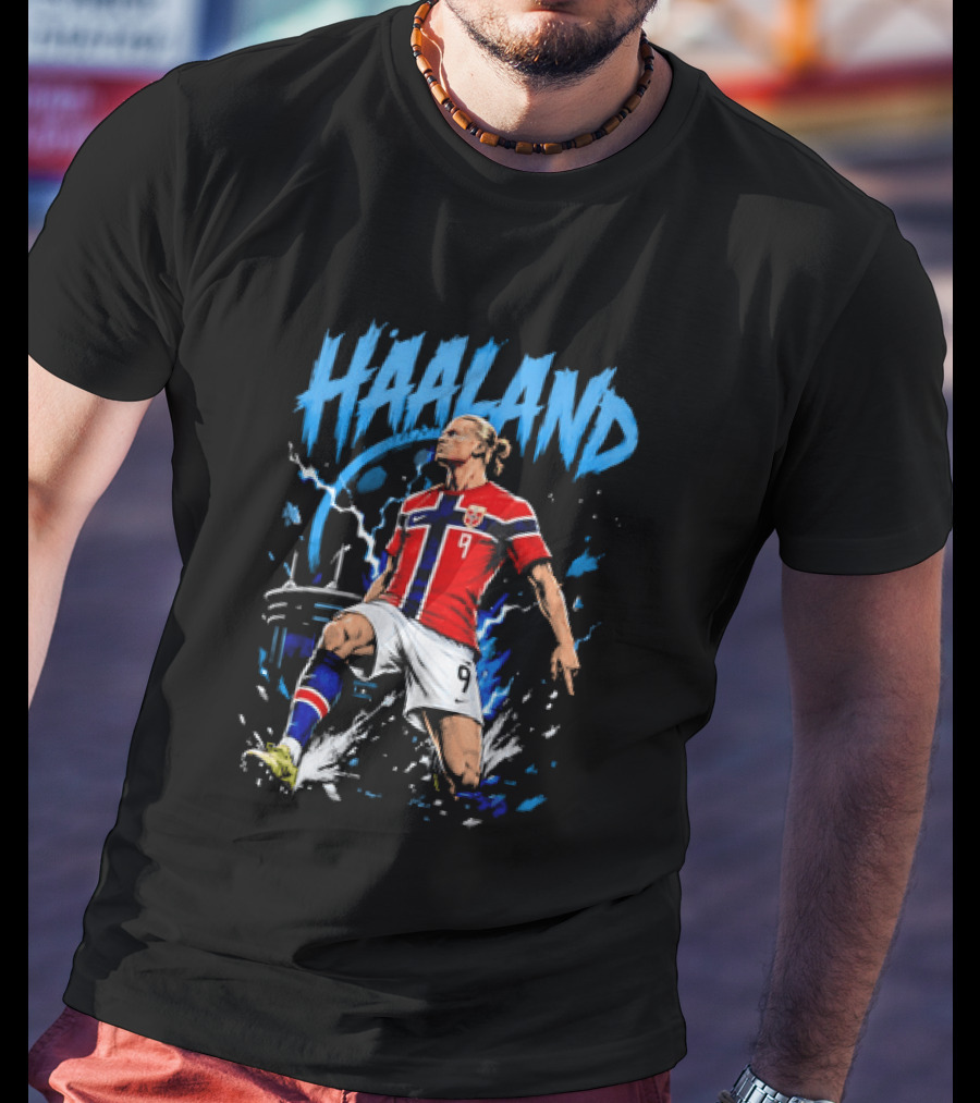 Haaland Norway National Team Born To Score Number 9 T-Shirt
