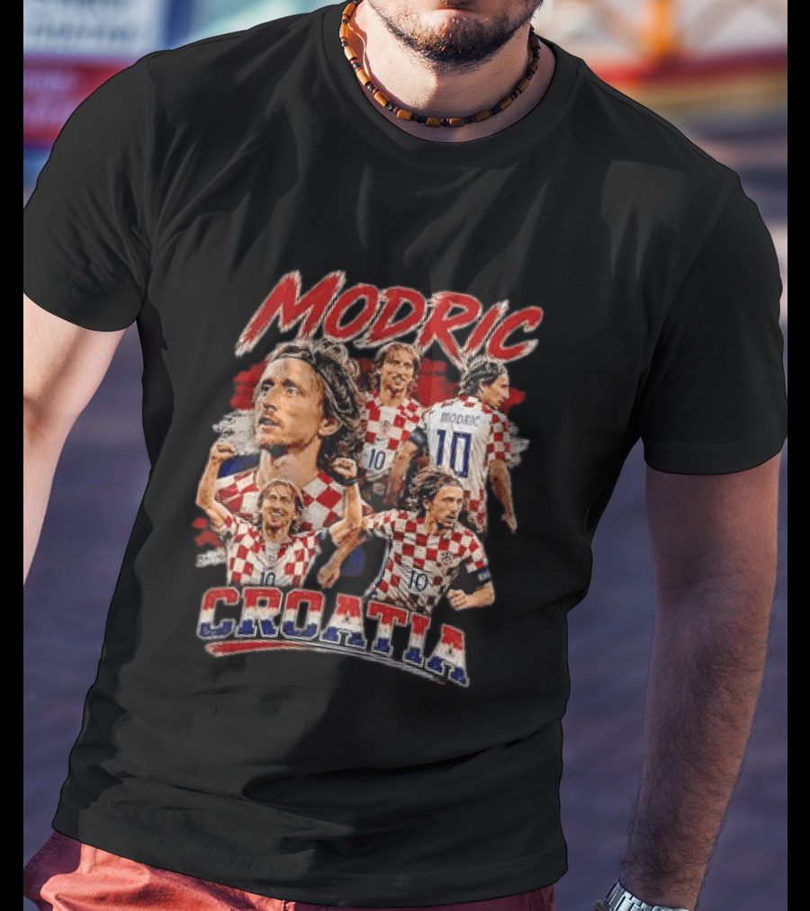 Luka Modric Croatia Number 10 National Team Football Player T-Shirt