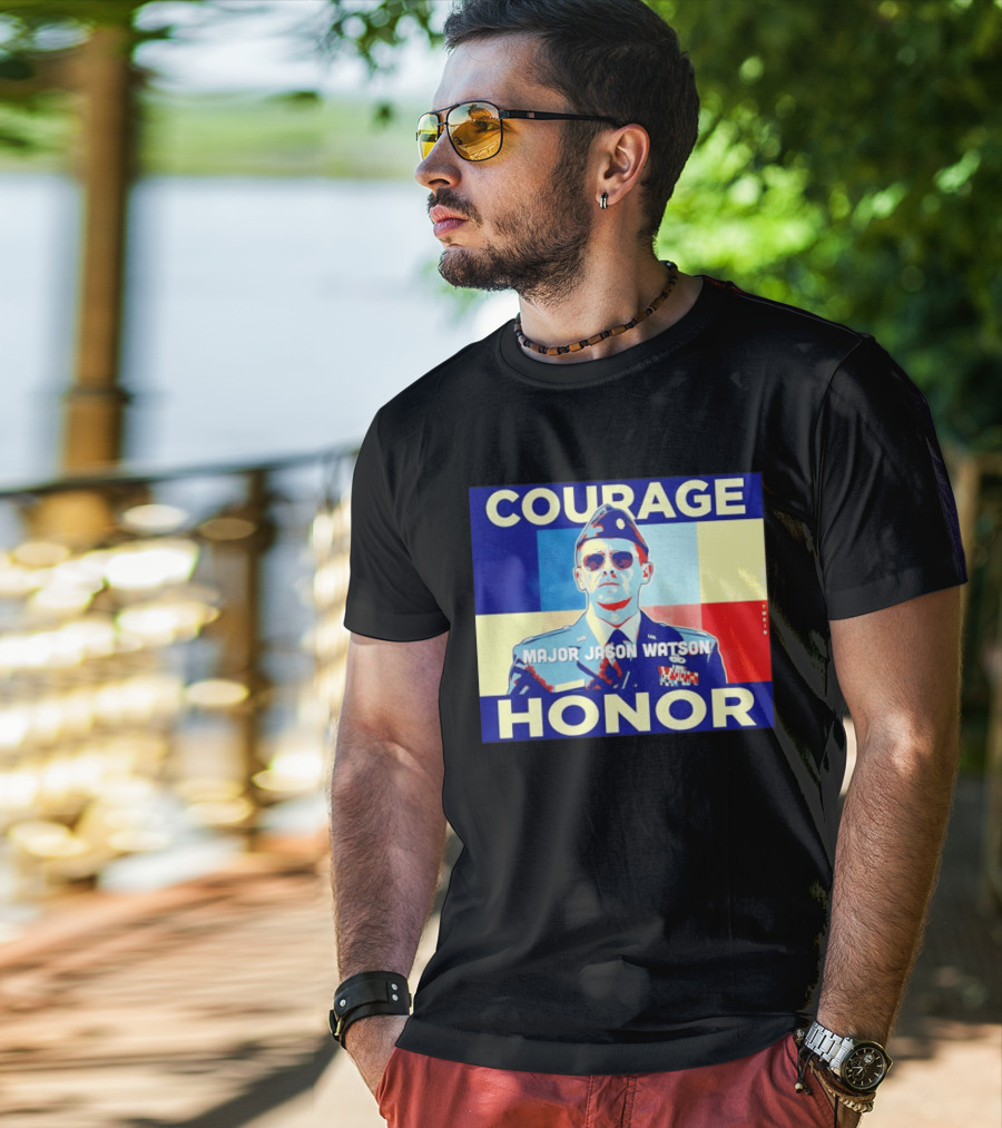 Courage Honor Major Jason Watson Military Tribute By Twain T-Shirt