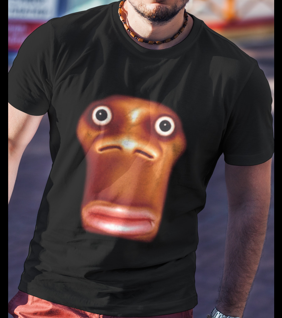 Stop Looking At Me Face Staring Meme Brown Expression T-Shirt