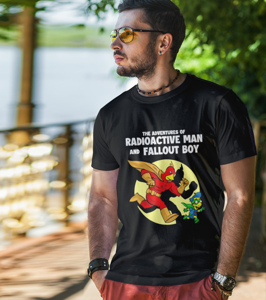The Adventures Of Radioactive Man And Fallout Boy Comic Hero Duo T-Shirt