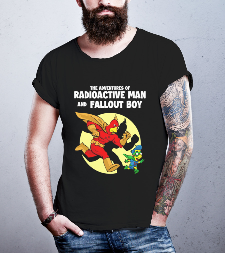 The Adventures Of Radioactive Man And Fallout Boy Comic Hero Duo T-Shirt