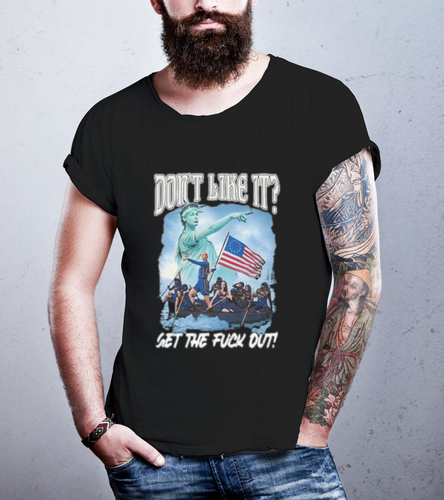 Indiana Fever Sophie Cunningham Statue Of Liberty Don't Like It Get The Fuck Out T-Shirt