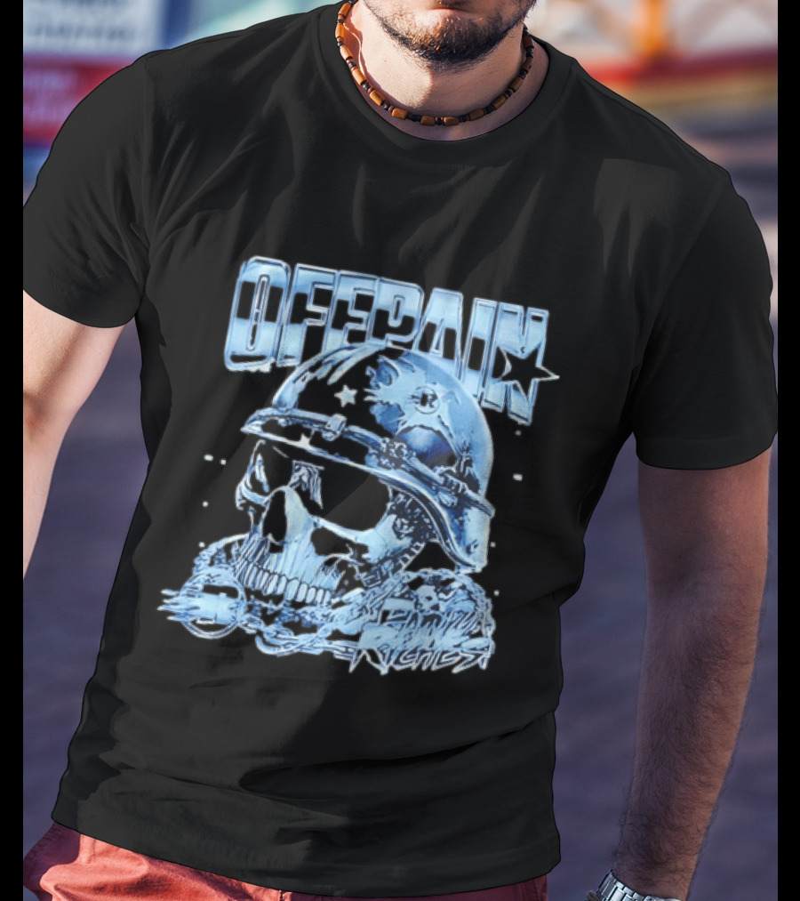 Offpain Riches Skull Helmet Military Style Star T-Shirt