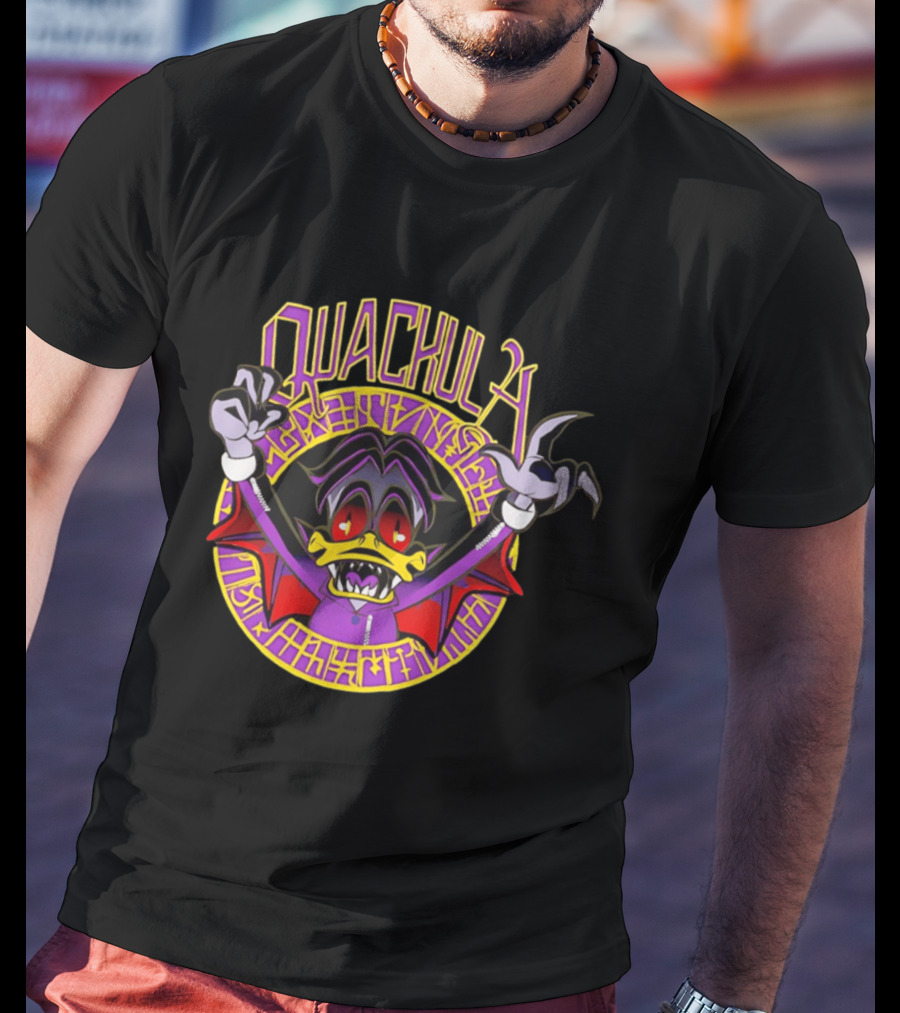 Quackula Vampire Duck Halloween Cartoon T-Shirt