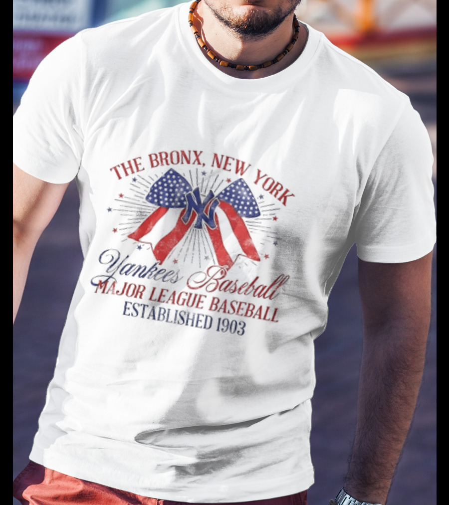 The Bronx New York Yankees Baseball Major League July 4th Established 1903 T-Shirt
