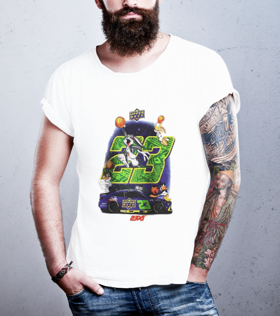 Upper Deck 23 Bugs Bunny Road Runner 23XI Racing Space Jam 30th Anniversary T-Shirt