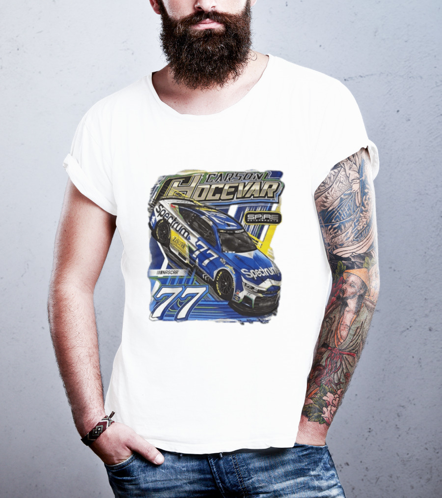 Carson Hocevar 77 Spectrum Chevrolet Camaro Spire Motorsports NASCAR Racing Team T-Shirt