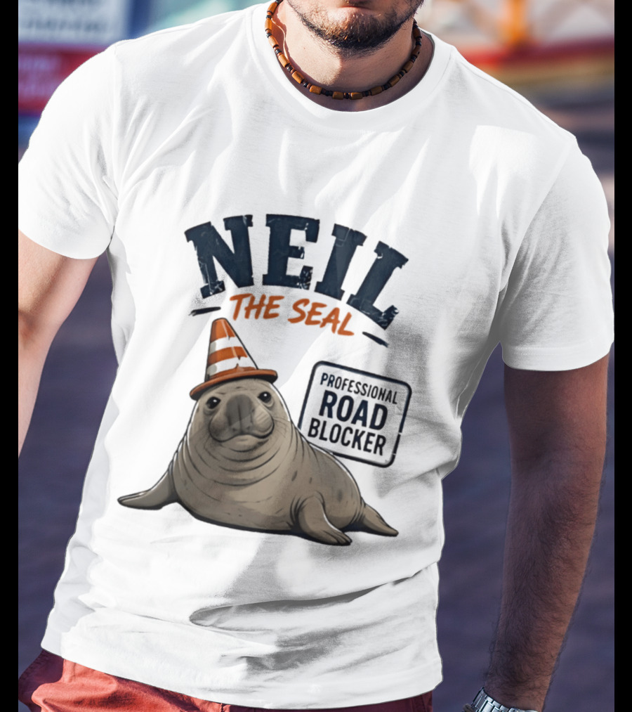 Neil The Seal Traffic Cone Hat Professional Road Blocker T-Shirt