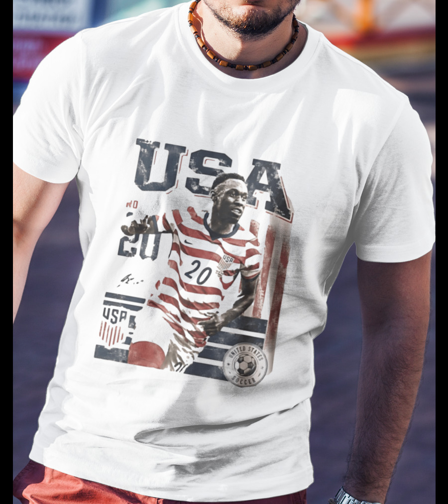 USA Soccer No. 20 United States Soccer Folarin Balogun T-Shirt