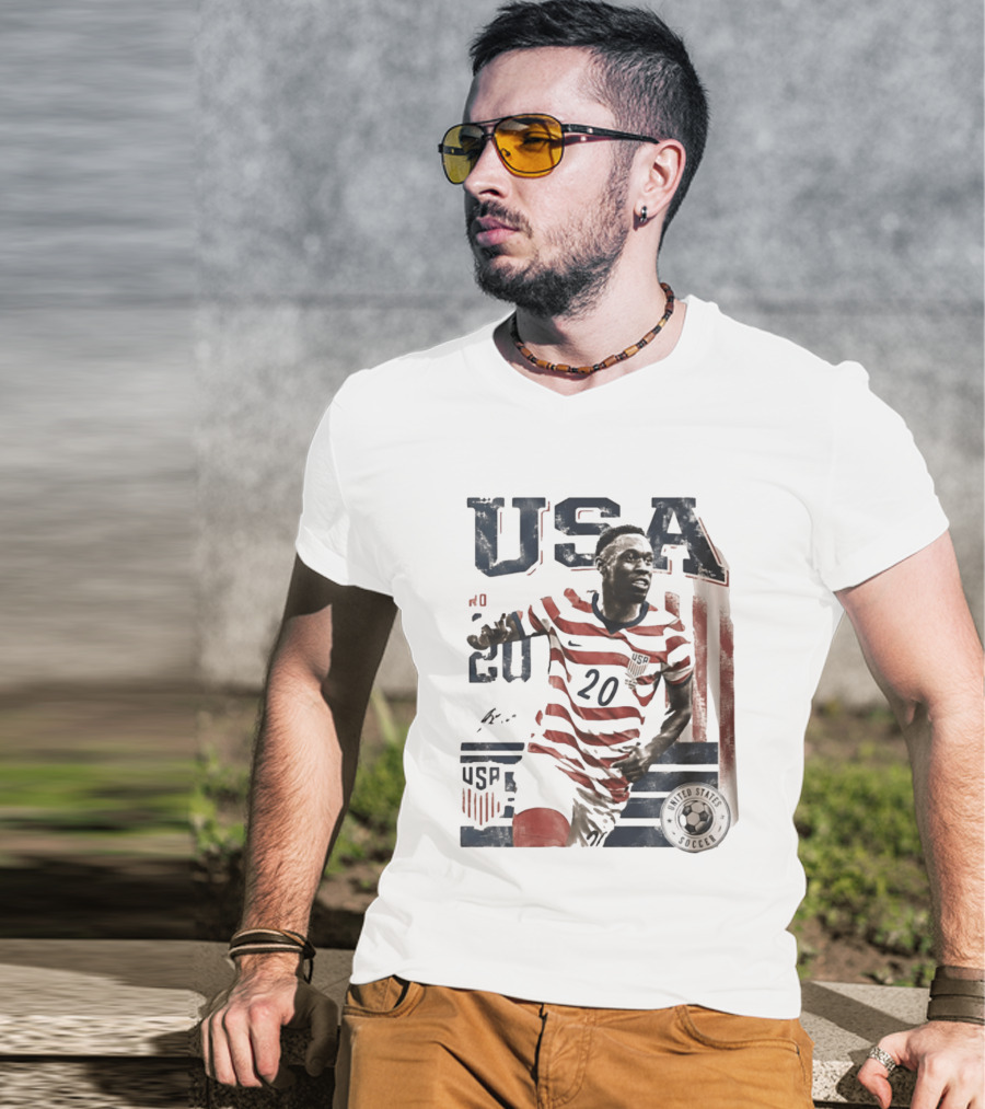 USA Soccer No. 20 United States Soccer Folarin Balogun T-Shirt