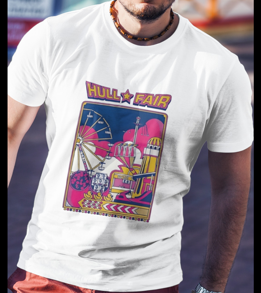 Hull Fair Ferris Wheel Carnival Rides And Helter Skelter T-Shirt