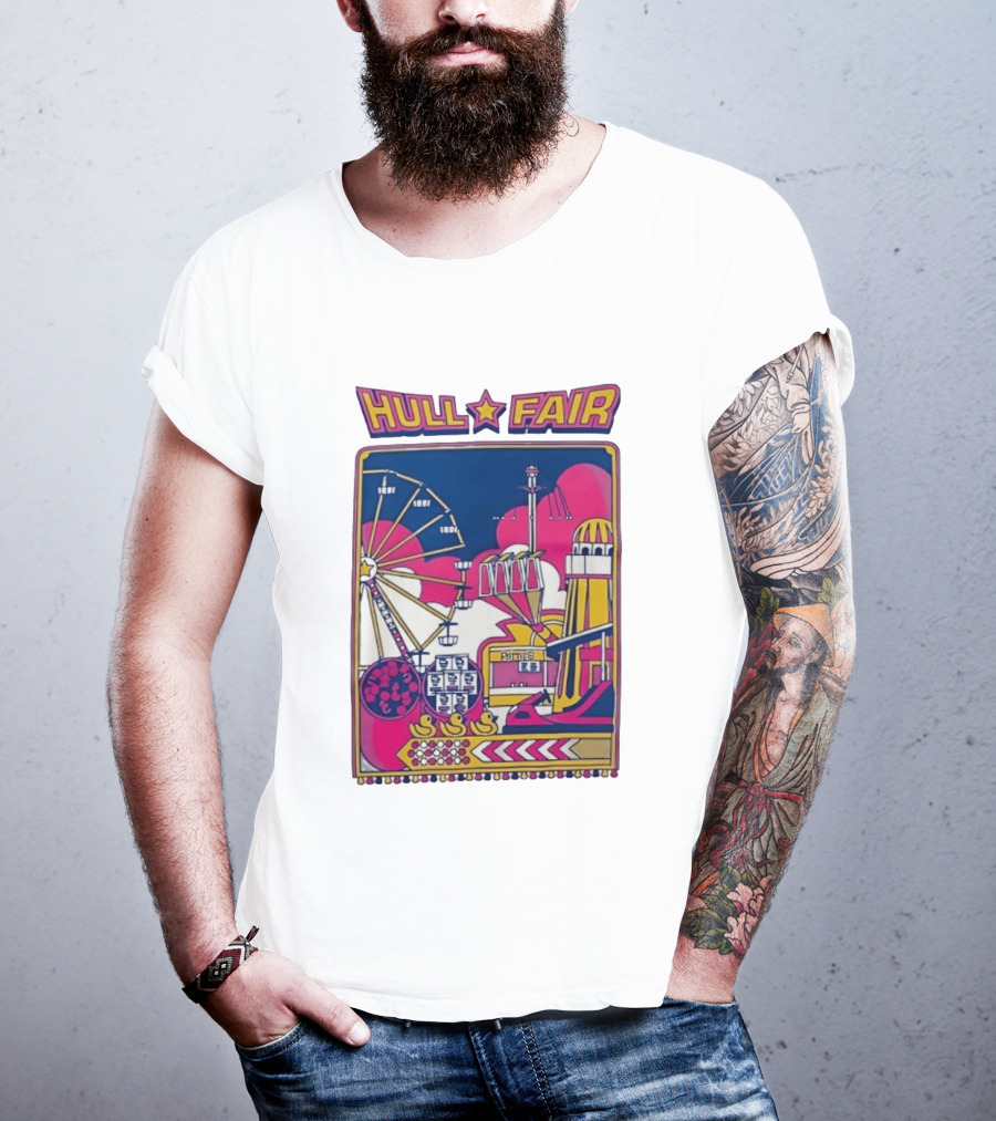 Hull Fair Ferris Wheel Carnival Rides And Helter Skelter T-Shirt