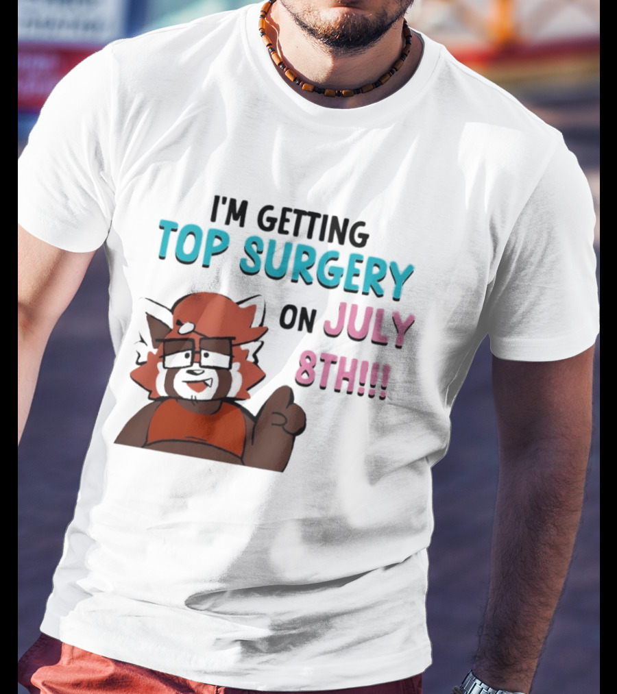 I'm Getting Top Surgery On July 8th Cartoon Character Announcement T-Shirt