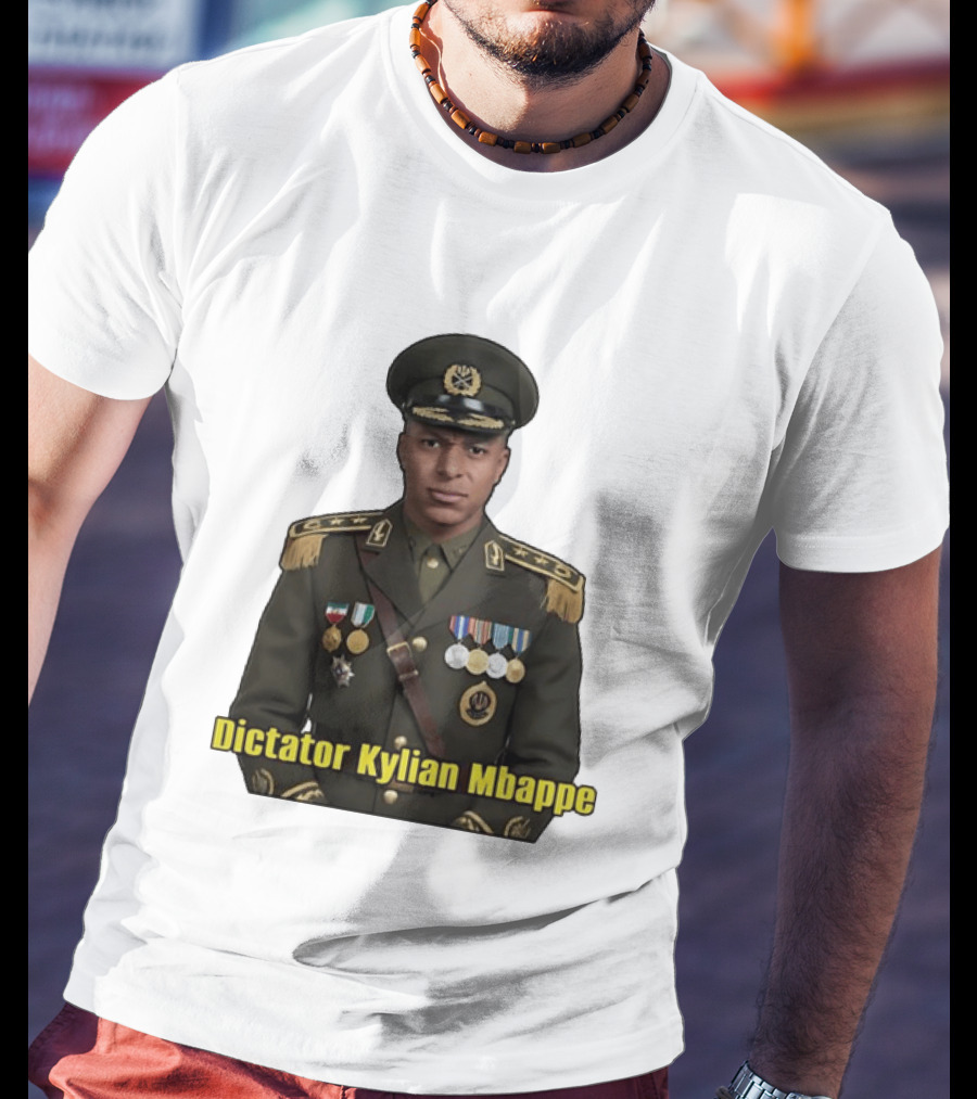 Kylian Mbappe France National Team Dictator Kylian Mbappe Military Uniform T-Shirt