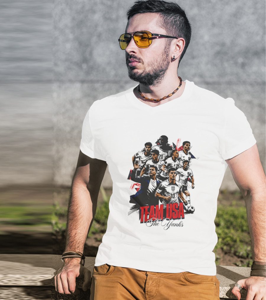 Team USA The Yanks USMNT Collage T-Shirt