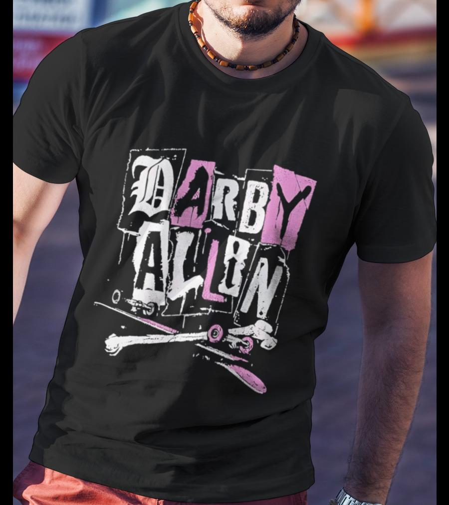 AEW Darby Allin Skateboard Hammer Grunge Graffiti T-Shirt