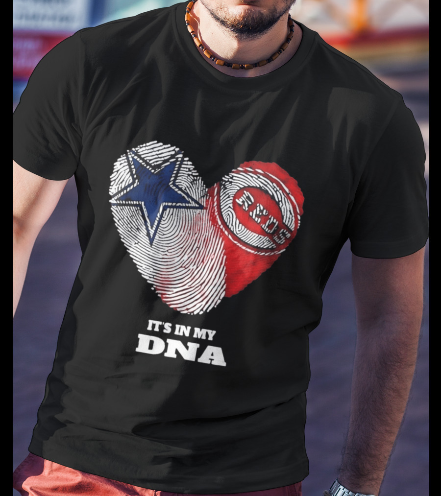 Dallas Cowboys Heart Cincinnati Reds It's In My DNA 2026 T-Shirt