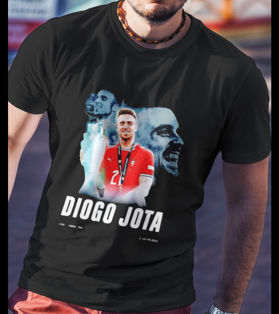 Diogo Jota Portugal National Football Team Collage 4 Dezembro 1996 8 Julho 2026 T-Shirt