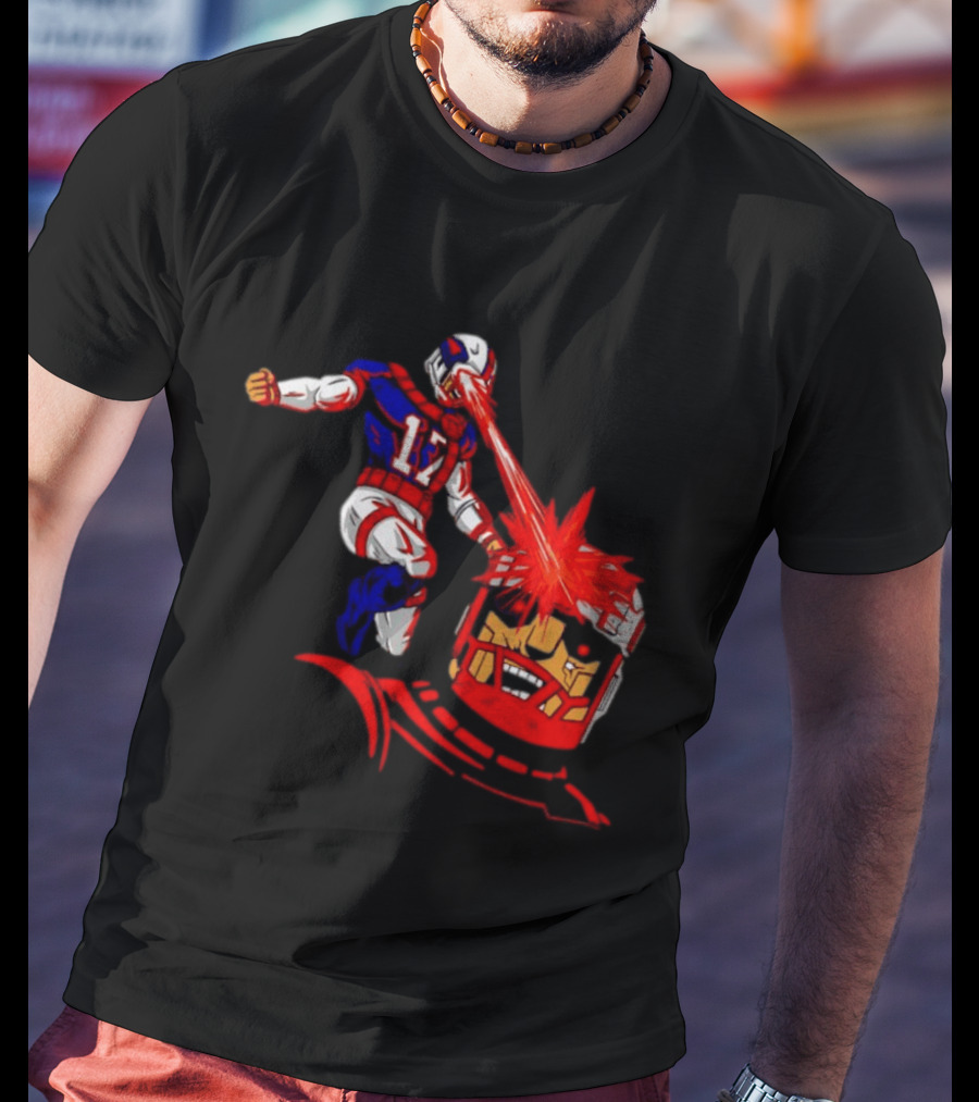 Buffalo Bills Josh Allen Laser Eyes Vs. Bo Jackson Battle Arena T-Shirt